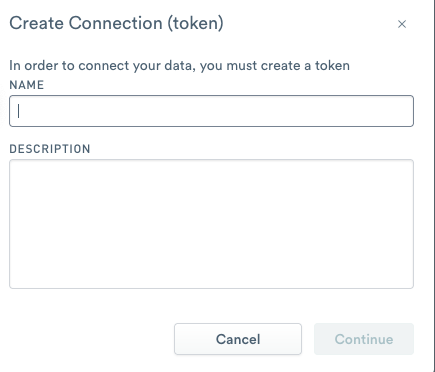 Creating a data stream token*