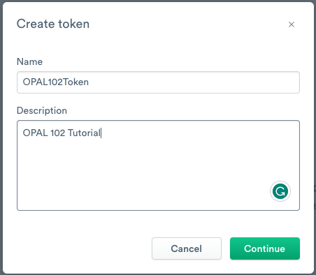 Add Ingest Token Name and Description