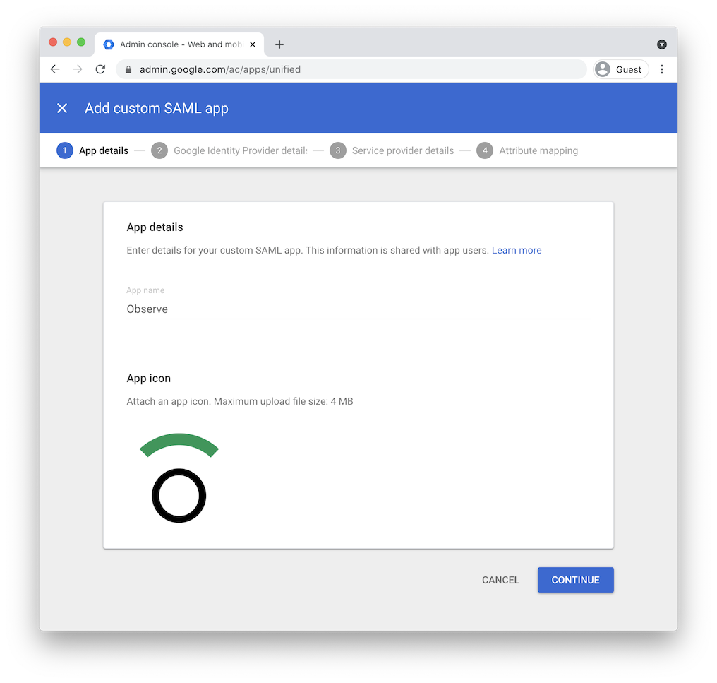Google App Admin details