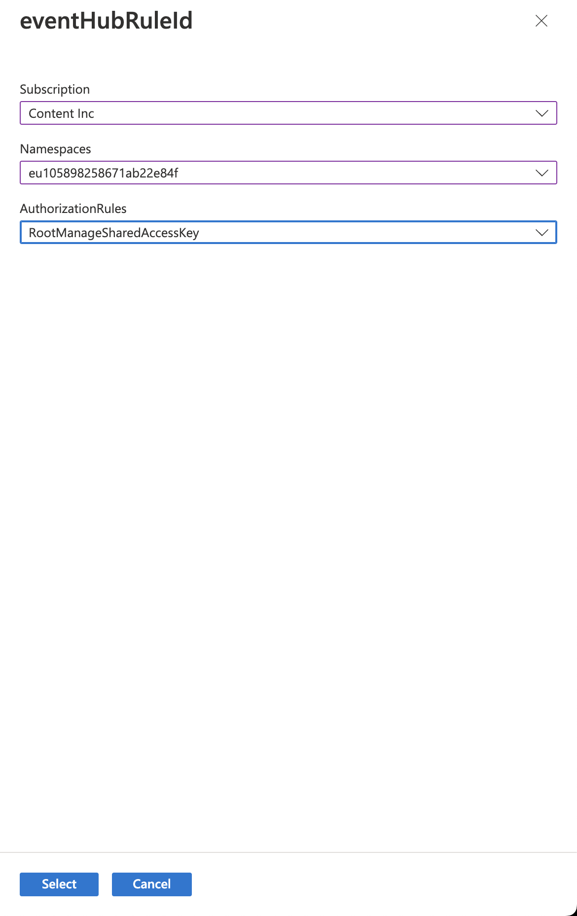 Initiative Assignment Event Hub Authorization Rule