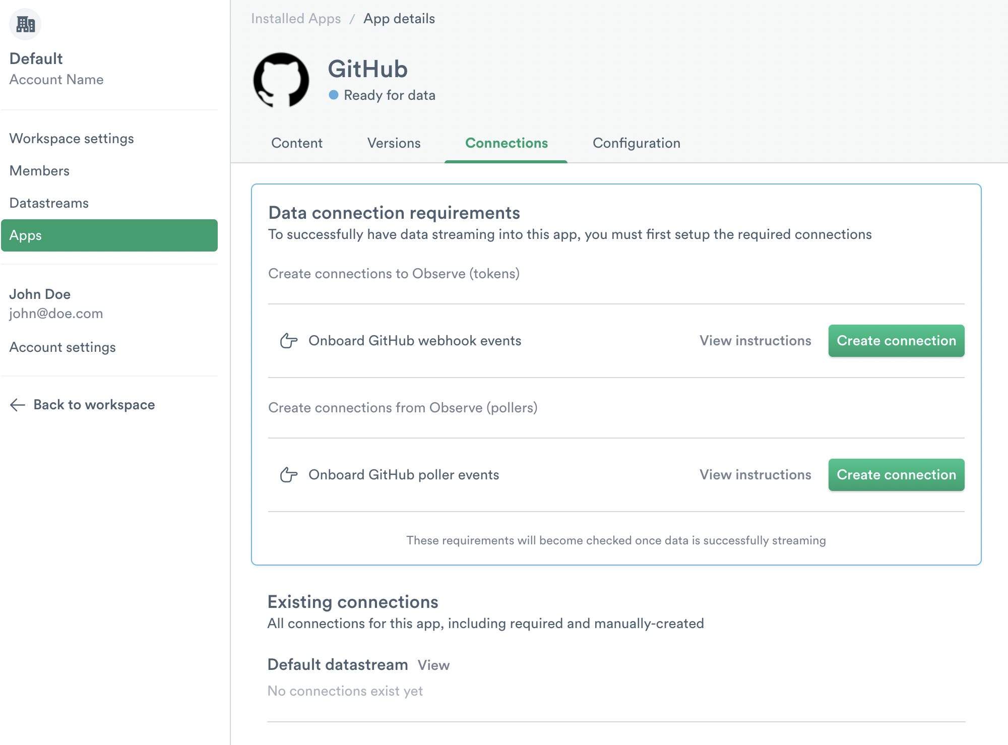 GitHub app installation page