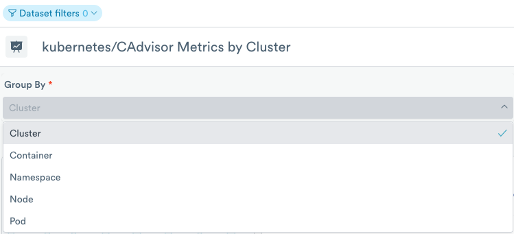 Using the groupby menu