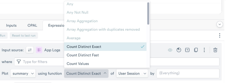 Selecting Count Distinct Exact