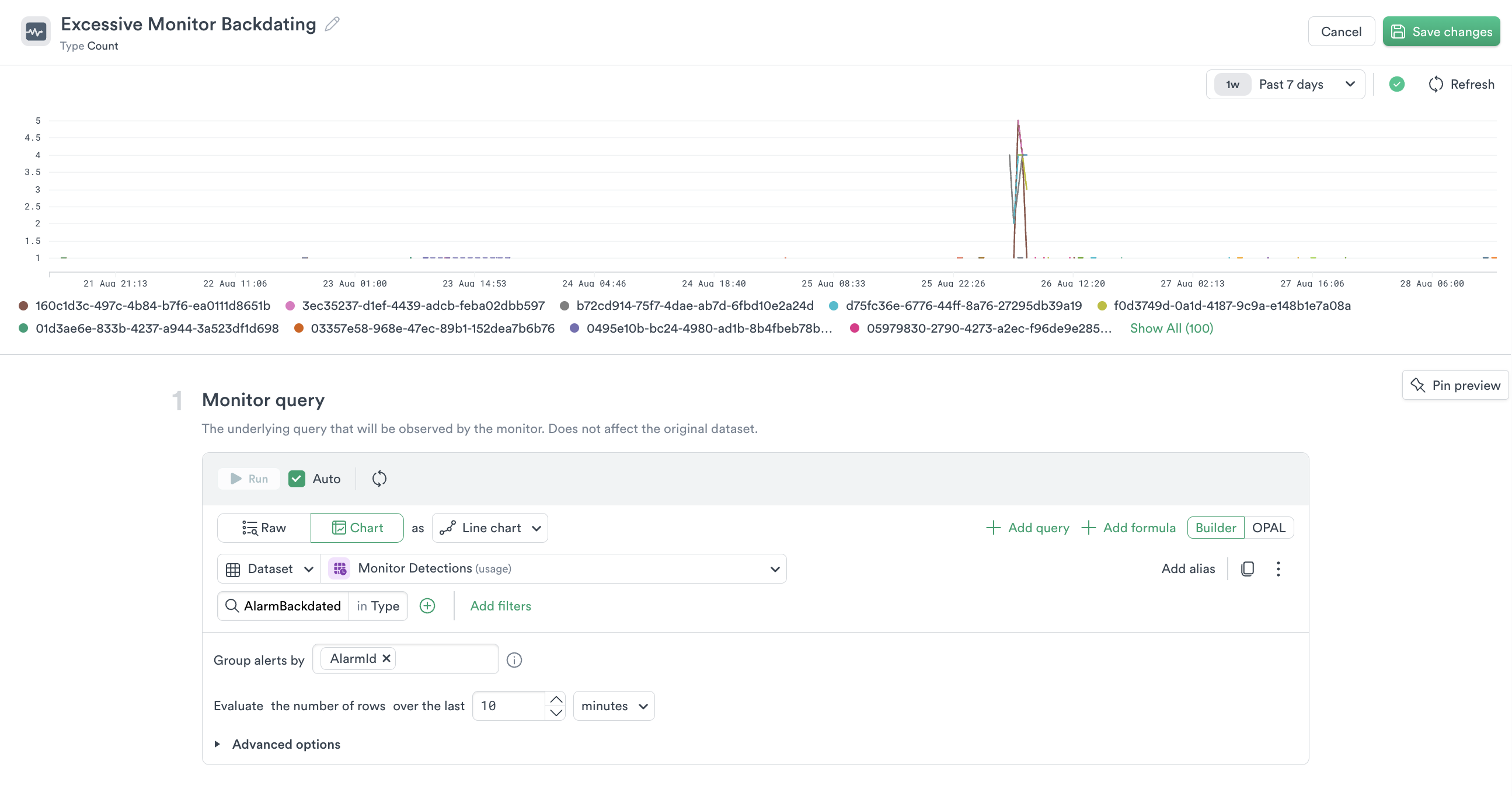 Configure the Count monitor query
