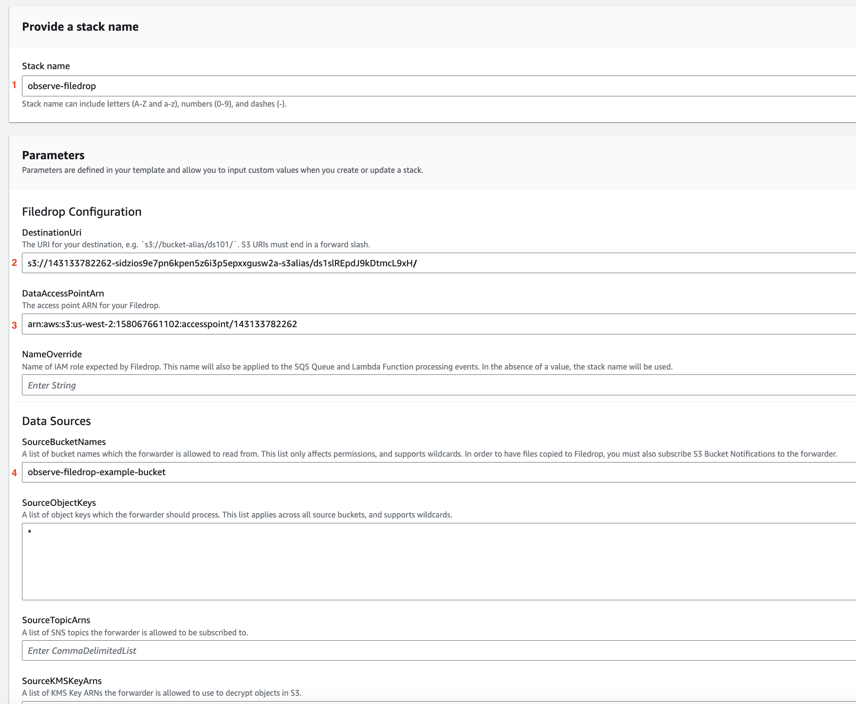 Create a CloudFormation stack.