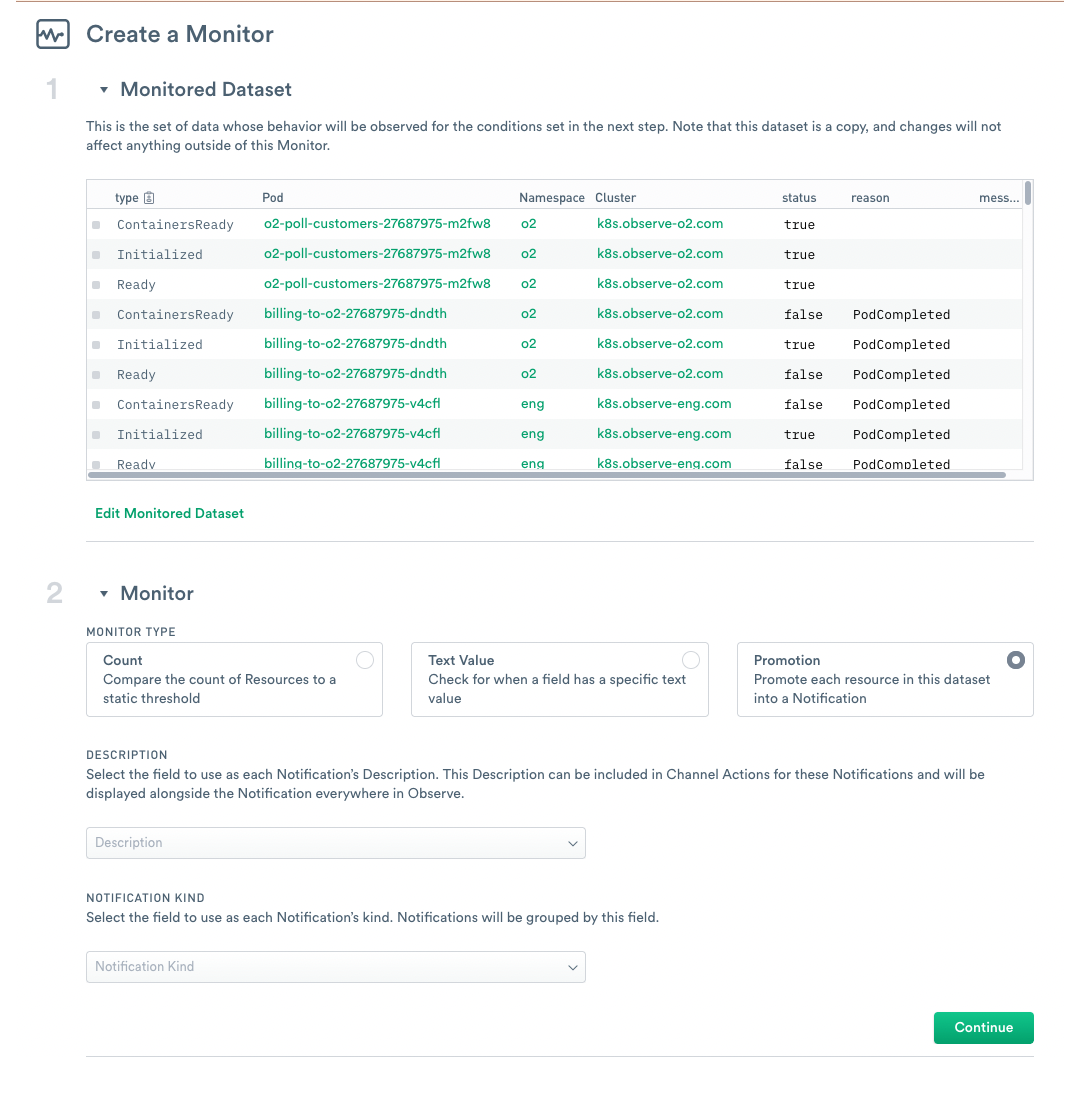 Configure a Promotion monitor