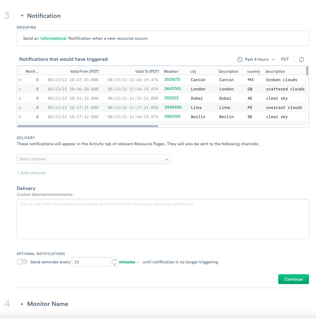 Configure a promote monitor