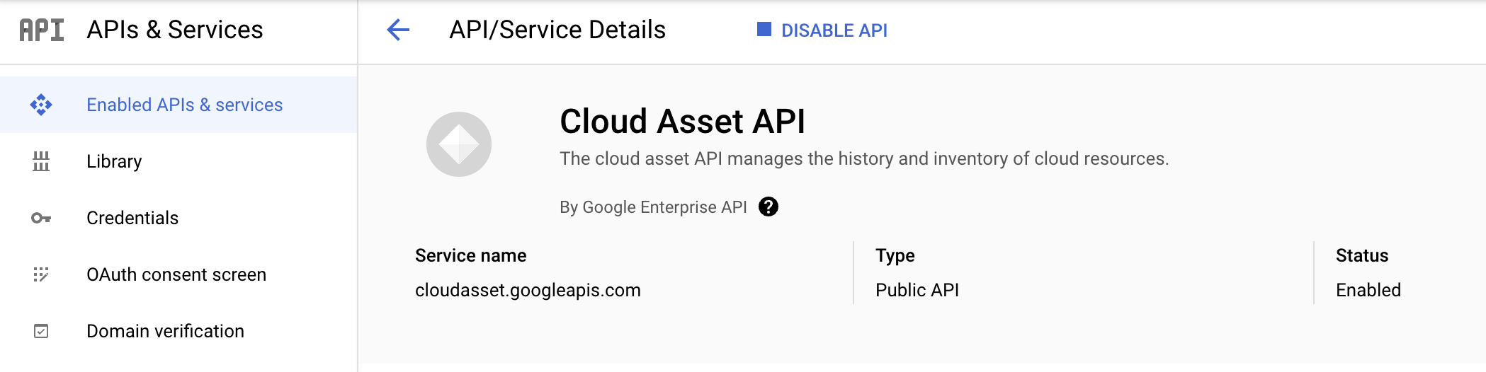 API setup for GCP integrations for Observe