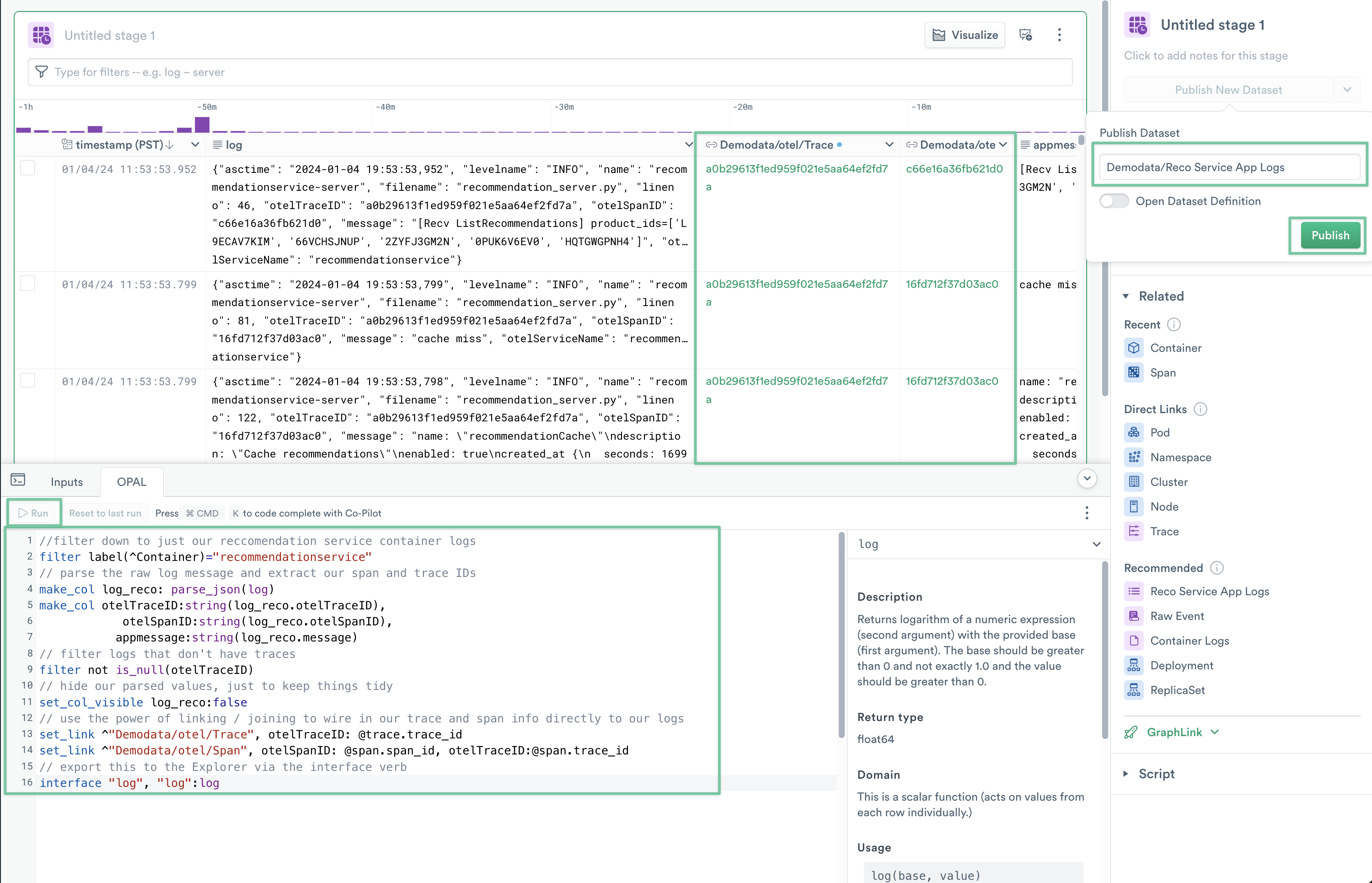 Publishing a new dataset