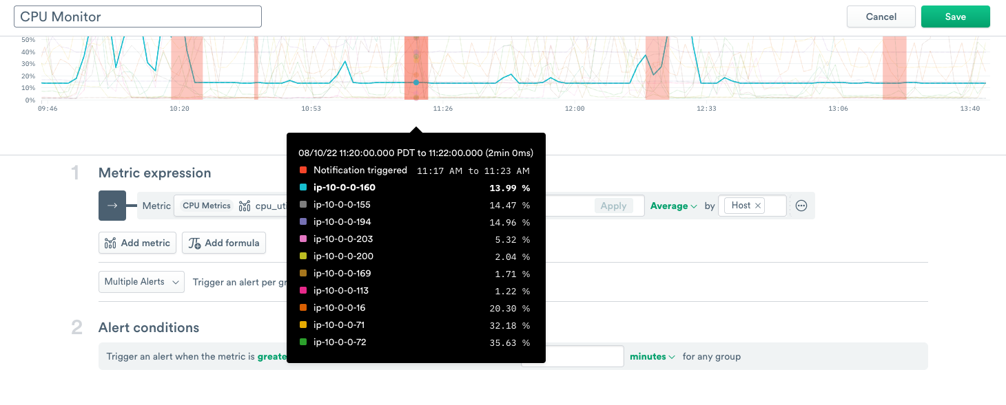 View IP addresses of hosts