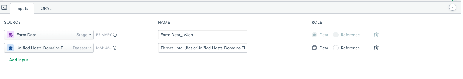 Inputs Host Value IOC Matches