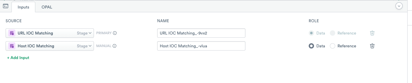Inputs Merged IOC Matches