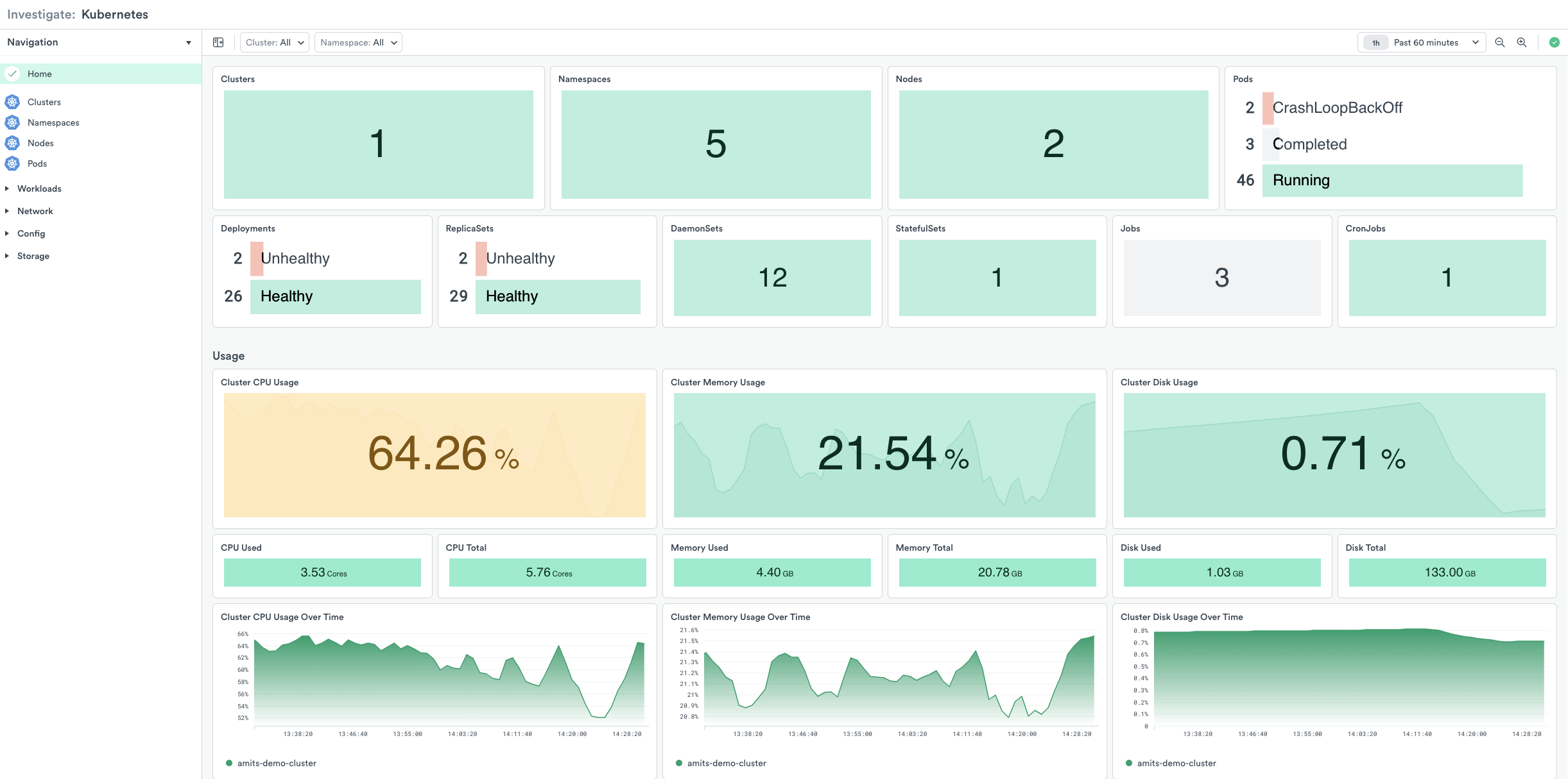 Kubernetes Explorer Home Page