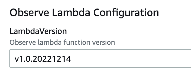 Lambda Version