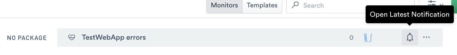 TestWebApp errors, the number of Events is greater than 50 during the last 10 minutes