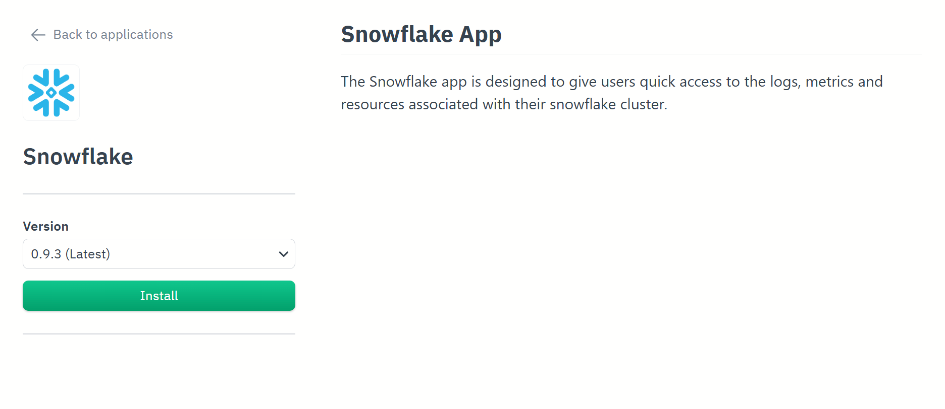 Observe For Snowflake - Install Integration in Observe