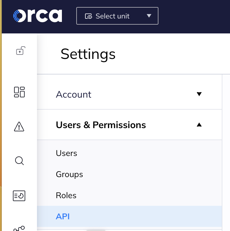 Orca Menu API Option