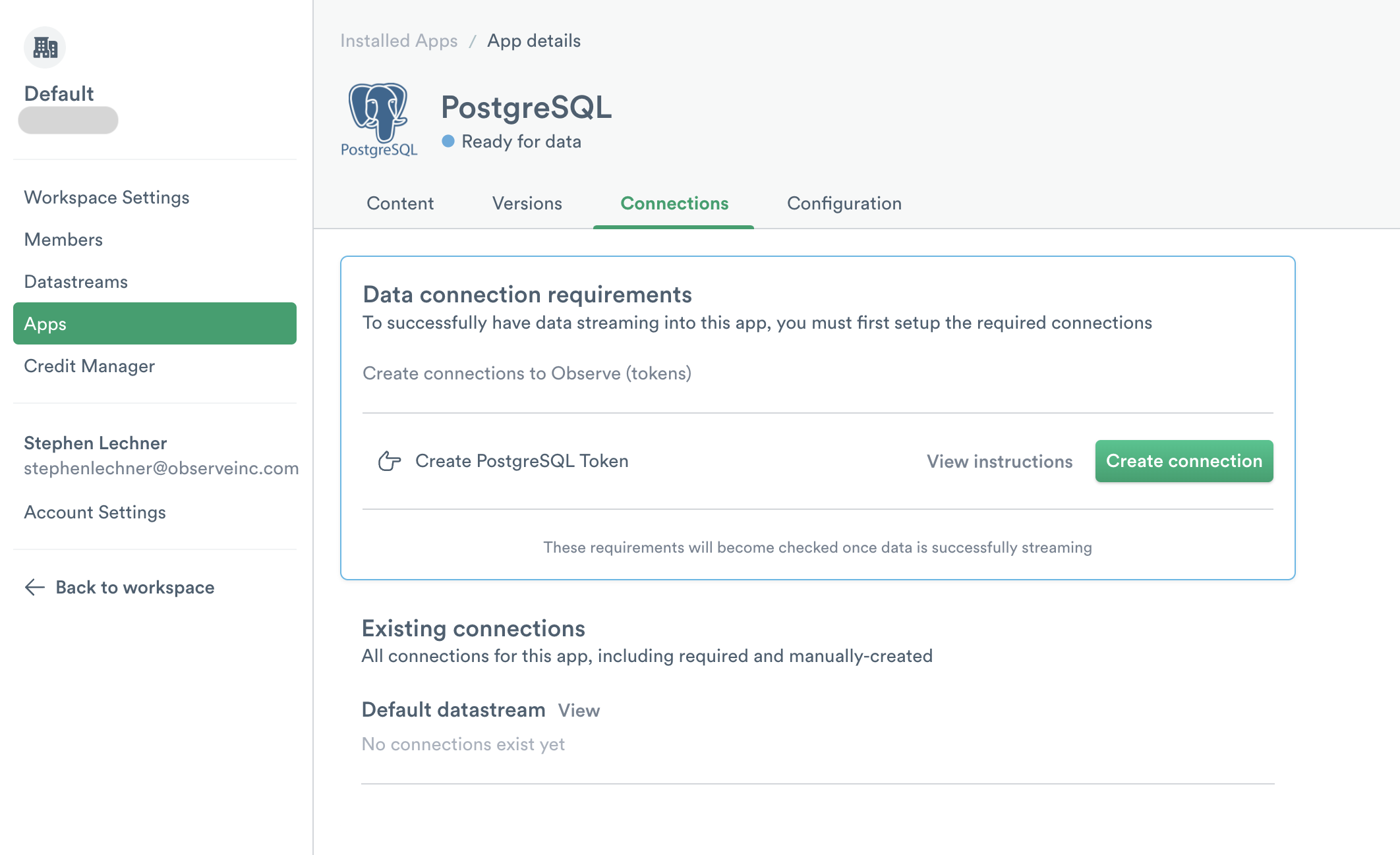 PostgreSQL app