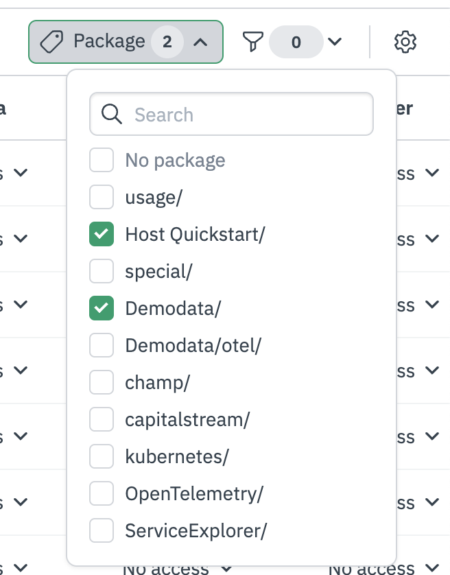 Permission Manager Package Filter