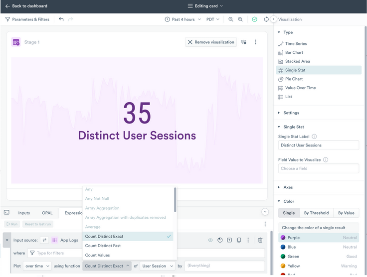 Selecting Count Distinct Exact