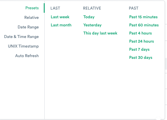 Time Ranges