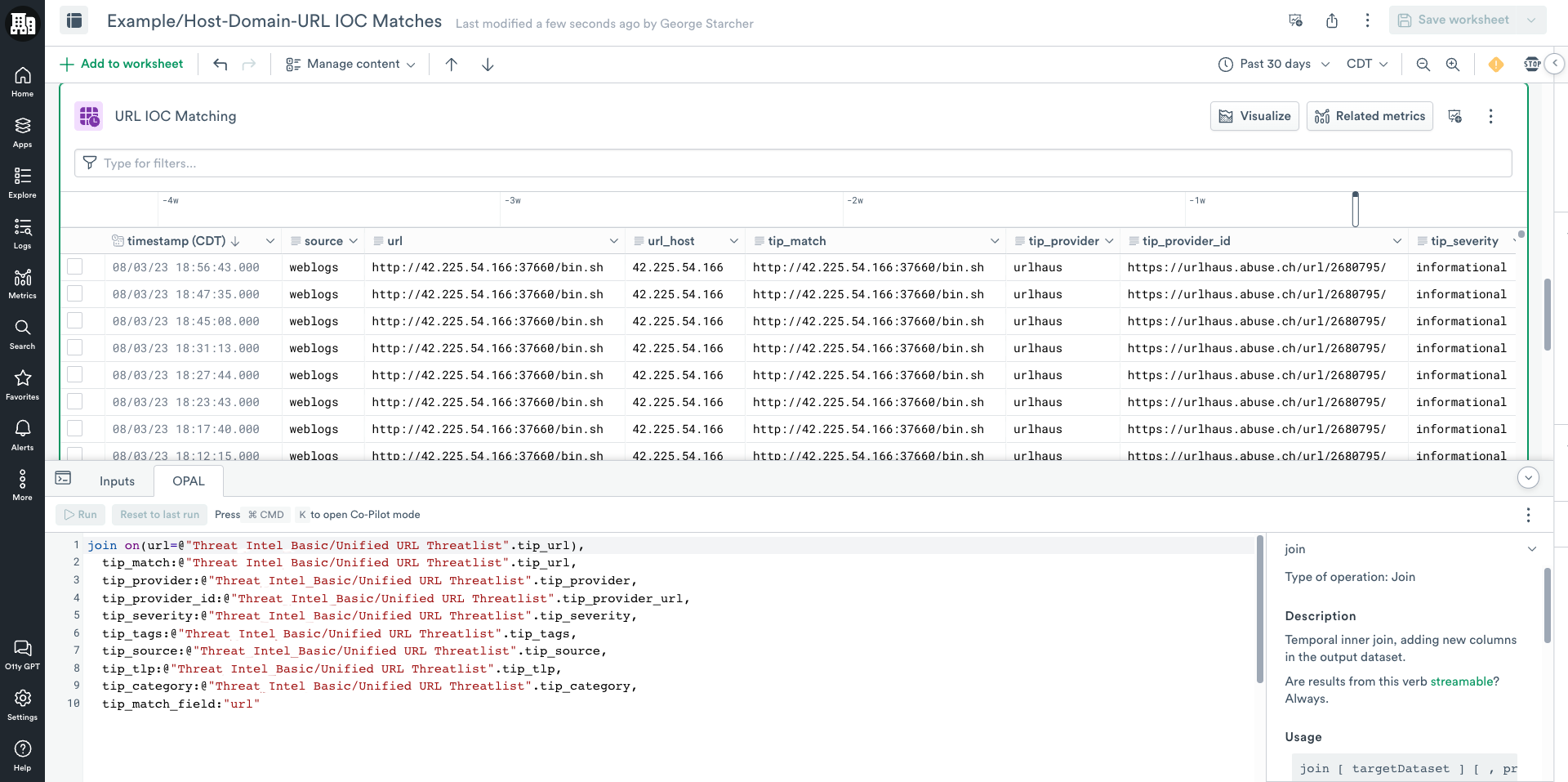 URL Value IOC Matches