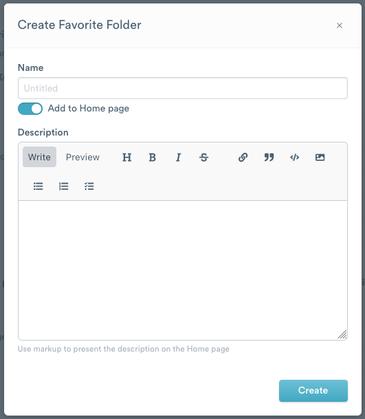 Adding a Favorites Folder