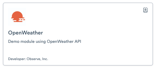 The OpenWeather app
